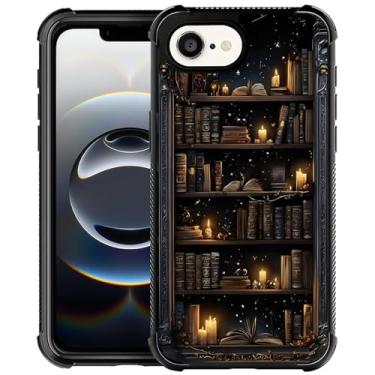 Imagem de OKBUOK Capa para iPhone 16e, capa protetora à prova de choque com estampa fina para livros