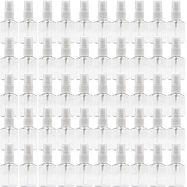Imagem de Vinsencoo 50 Pack 1 oz/30ml Empty Mini Clear Plastic Spray Bottles With Lid Fine Mist Travel Size Bottle Refillable Liquid Containers for Cosmetics,Perfumes，Sample，Eyeglass Cleaner,30pwbj