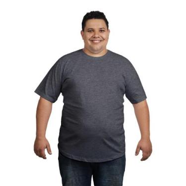 Imagem de Camisetas Plus Size Básicas 100% Algodão Masculina - Propria, Cinza gr