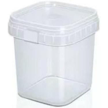 Imagem de Pote Quadrado Transparente 220ml - Ideal para Bolos - MOR