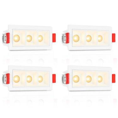 Imagem de 4 Mini Spot Led Triplo Downlight Embutir Pontual Bet90 - Acende A Luz