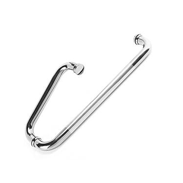 Imagem de Maçaneta de porta de aço inoxidável 304 para porta de vidro, conjunto de maçanetas de vidro deslizante de banheiro - Substitua maçanetas antigas ou danificadas