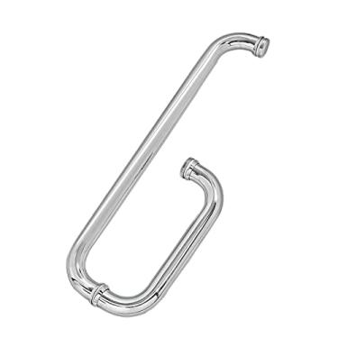 Imagem de STXYANGV Maçaneta de porta de celeiro deslizantes resistentes, puxador de porta de aço inoxidável, puxador de portão, maçanetas de porta de banheiro para portas de vidro internas (tamanho: 385 mm +