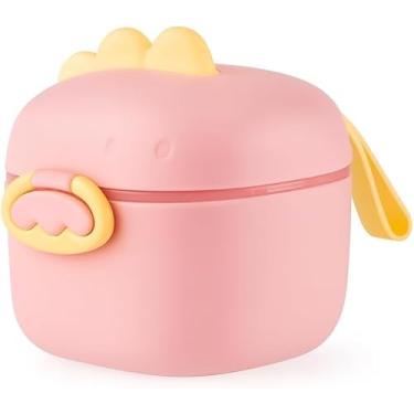 Imagem de Pote Dosador de Leite em Pó Infantil com Colher Medidora - Tamanho P (ROSA)