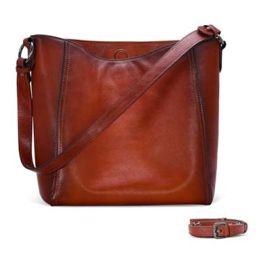 Imagem de Iswee Bolsas de couro para mulheres, bolsa tiracolo de designer, bolsa de ombro feminina, bolsa de ombro média, bolsas de trabalho, Marrom brilhante