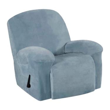 Imagem de AFXGUSD Capa para Sofá, Capa para Poltrona Reclinável, Capa Antiderrapante E Elástica para Cadeira Reclinável, Cinza Azul, Tamanho real