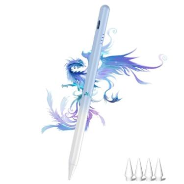 Imagem de Caneta Stylus para iPad – Carregamento rápido para iPad Pencil Palm Rejection Active Pen compatível com Apple iPad 6/7/8/9/10/11(A16), Pro 27.9 cm/32.8 cm/M4, Mini 5/6, Air 3/4/5/M2/M3 (azul gradiente