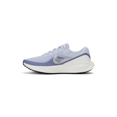 Imagem de Nike Tênis de corrida feminino Revolution 8 Road, Fantasma/prata metálica/índigo mundial, 39