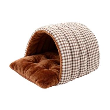 Imagem de FJMQHU Cesto para Gatos, Macio, Lavável, Quente E Confortável, Proteção Removível, Nicho para Gatinhos, Gatos E Cachorros Brincarem, Grade de Café