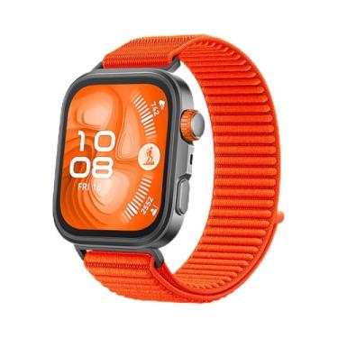 Imagem de Compatível com as pulseiras de tecido da série Huawei Fit3/Fit4/Fit4 Pro, feitas de nylon, com um sistema dinâmico de argolas, proporcionando um ajuste confortável e confortável e portabilidade leve