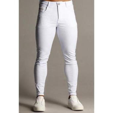 Imagem de Calça Branca Skinny Masculina Codi Jeans Basica Prensada-Masculino