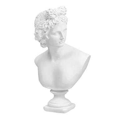 Imagem de Norrclp Estátua grega de Apolo de 32 cm, escultura clássica de mitologia grega de busto romano para decoração de casa