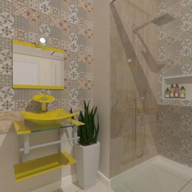 Imagem de Combo 2 x 1 Gabinete de Vidro 45cm para Banheiro Cuba Quadrada - Escóc