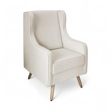 Imagem de Poltrona de Amamentação Pés Palito Ayla Veludo Bege - Loja Sheep, Bege