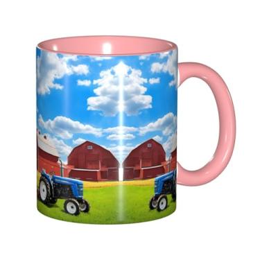 Imagem de Zeraoke Company Farm Tractor Print Canecas de café criativas, personalizadas, presente para família, tamanho de 325 ml, unissex