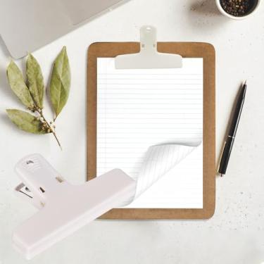 Imagem de Grampo de clipe grande – 1 pacote com clipes de papel de dobradiça de metal para artesanato, sacos de comida, desenhos, fotos em casa, cozinha e escritório