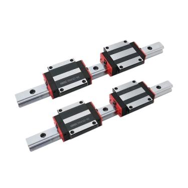 Imagem de S25HH0 HGR30 Trilho de guia linear de carga pesada de 30 mm com bloco de transporte deslizante HGH30CA HGW30CC para fresadora de gravadora CNC (kit HGW30CC, 700)