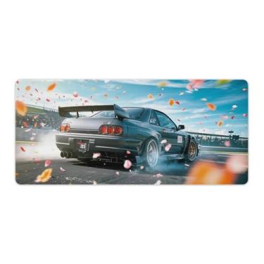 Imagem de HouLaiZhe JDM Tapetes de mesa de carro R32LL/A, ーーー Tapetes de mouse para jogos, tapetes de mesa grandes para teclado de mesa, tapete de computador 40 x 90 cm