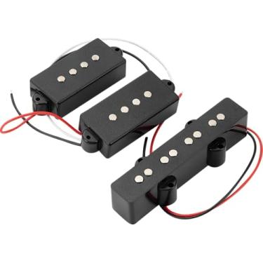 Imagem de PARESCHI Captador de baixo elétrico de precisão para captador P-Bass de 4 cordas, vintage com ímã de Alnico, captador elétrico de baixo de substituição fácil