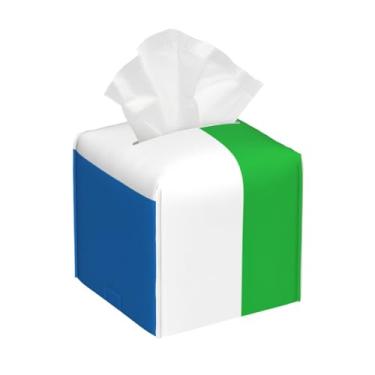 Imagem de Capa quadrada à prova d'água com estampa de bandeira de Serra Leoa para banheiro, mesa, carro e mais