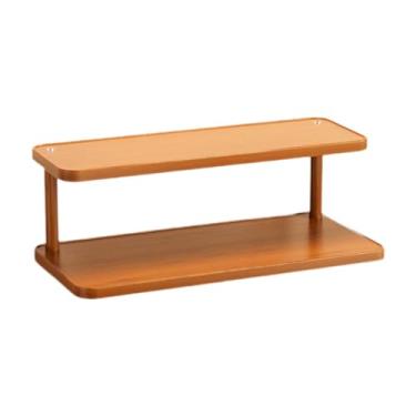 Imagem de Fenteer Expositor de madeira com 2 níveis, multifuncional, para joias, porta-copos e outros objetos, ideal para quarto e brinquedos, M