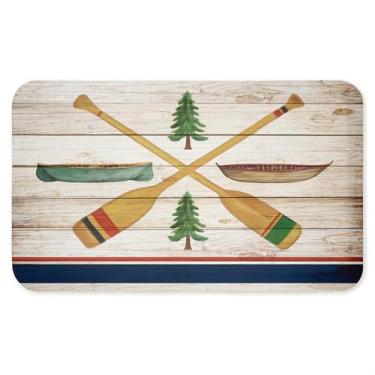 Imagem de Tapete antifadiga antifadiga para explorar rústicas de canoa, tapete ergonômico acolchoado para cozinha e pé com suporte antiderrapante, tapete confortável ecológico, design por Kim Allen, 76 x 45 cm