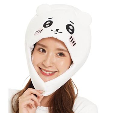 Imagem de SAZAC Premium Chiikawa Kigurumi Hat - Beanie for Adults, Perfect for Halloween & Cosplay, Cozy & Warm with Strap - Luxurious Anime Cap