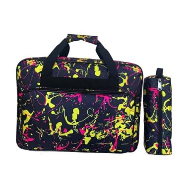 Imagem de Esquirla Bolsa de transporte para máquina de costura, tipo sacola, fácil de usar, estável e portátil, ideal para academia, viagens e camping, Preto