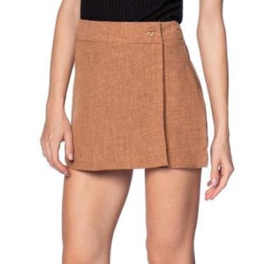 Imagem de Short Saia Feminino The Style Box Transpassado Azul-Feminino