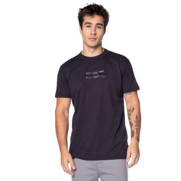 Imagem de Camiseta Masculina Gangster Estampa Relevo Preto, Preto, G