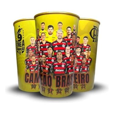 Imagem de Copo Flamengo Campeão Brasileiro 2025 Oficial - Plástico 550ml