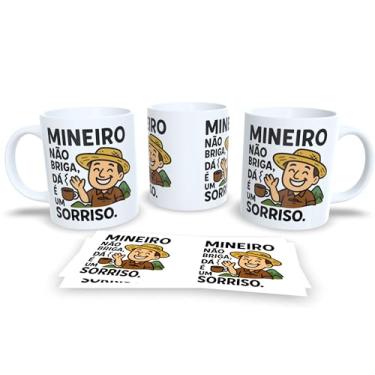 Imagem de Caneca de Cerâmica Branca com Frase Engraçada, Design Colorido com Ilustração de Mulher, Tema Café e Biscoitos (21080)