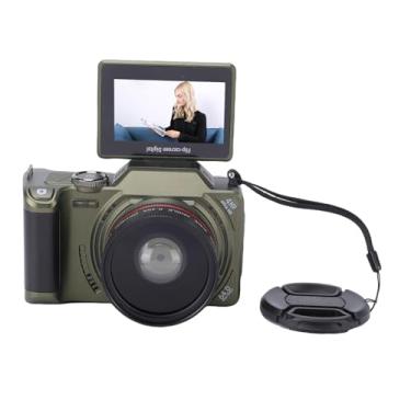 Imagem de ASHATA Câmera Digital 4K para Fotografia Com Foco Automático, Câmera Vlogging de 64 MP para YouTube Com Tela Giratória de 3 Polegadas, Zoom Digital 18X, Selfie WiFi para Viagens de (Verde)