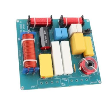 Imagem de ASHATA Placa divisória de frequência profissional de 3 vias – Filtro cruzado de áudio de 300 W para alto-falante KTV DIY com design de proteção contra sobrecorrente