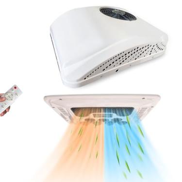 Imagem de Roof Top 12 V Camper AC com aquecimento, unidade CA de teto RV combinação de aquecedor de ar condicionado, 10500 BTU unidade A/C silenciosa 12 volts RV, modo de aquecimento e resfriamento para