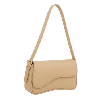 Imagem de Bolsa Feminina Baguete Pequena Ombro e Tiracolo, Mini Bolsa Transversal de Couro Impermeável, Bolsa Moderna para Trabalho, Casual, Festa e Presente