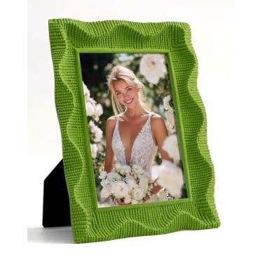 Imagem de FOLKOR Molduras de 12 x 18 cm com acabamento flocado para retratos e fotos de casamento, linda moldura decorativa para decoração de casa aconchegante, presente exclusivo para inauguração de casa