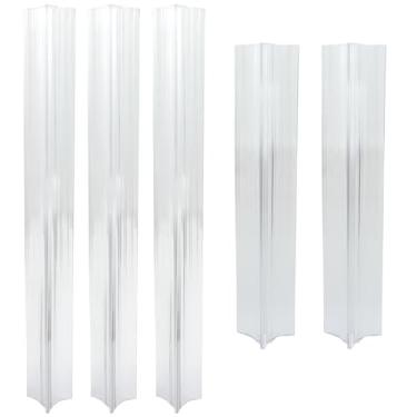 Imagem de Coufce 5 peças de capa de sofá e capas de sofá – 3 peças de 30,5 cm, 2 pegas de PVC transparente de 18 cm para sofás, poltronas, seções