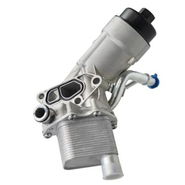 Imagem de Adaptador de montagem do filtro do refrigerador de óleo do motor com junta, tampa, inserção de filtro, alumínio, para Turbo Chevy Cruze Sonic Trax Buick Encore 2011-2021, substitui 55566784 918-428