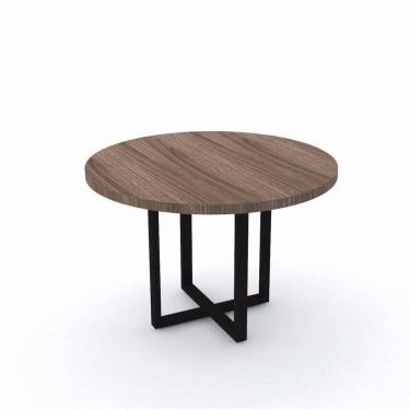Imagem de Mesa Reunião Redonda 1100pe40tub Walnut-preto
