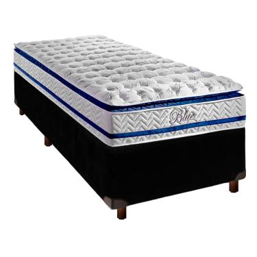 Imagem de Cama Box + Colchão Solteiro Molas Ensacadas Blue Paropas