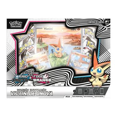 Imagem de Box Pokémon EV10.5 Fogo Branco E Raio Preto Victini - Copag
