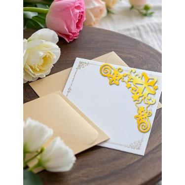 Imagem de 1 estêncil de matriz de corte de aço carbono, padrão de estrela em camadas de cor platina fosca para álbum de fotos faça você mesmo, cartão de papel decorativo em relevo, 8,7 x 8,7 x 0,1 cm