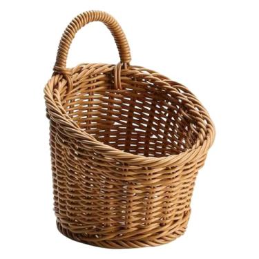 Imagem de Baoblaze Cesto de frutas suspenso, multiuso, organizador decorativo que economiza espaço, ideal para brinquedos, alho, frutas, revistas e outros objetos, M