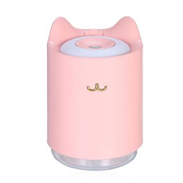 Imagem de Umidificador de Ar USB para Casa Escritório Quarto Mesa com Dois Modos Nebulização Luzes LED Tanque Água 320ml Desligamento Automático