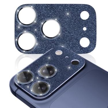 Imagem de imluckies Compatível com protetor de lente de câmera iPhone 17 Pro Max, proteção de tela para câmera de vidro temperado ultra HD, 9H antiarranhões e fácil instalação, azul brilhante