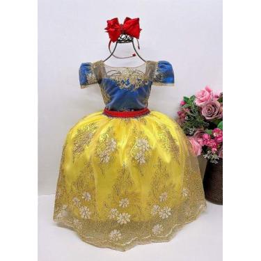 Imagem de Vestido Temático Juvenil Branca de Neve Enjoy - Tecido 100% Poliéster,