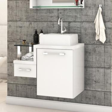 Imagem de Conjunto Balcão C-cuba Q32 Legno 630 Perffect Acetinado Branco Chess C-branco Chess