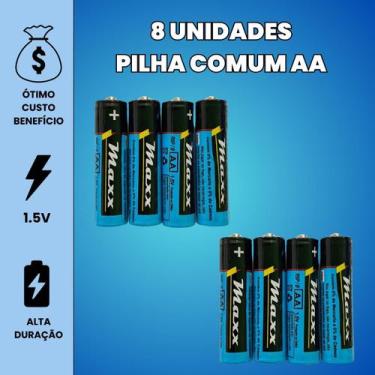 Imagem de Kit Pilhas Palito AAA Pilha Comum AA Cilíndrica Escolha Seu Kit - Maxx