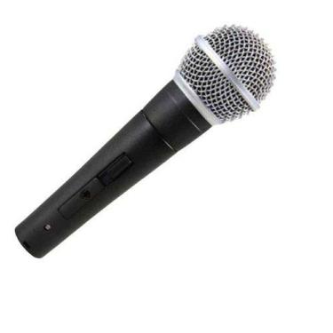 Imagem de Microfone Com Fio Profissional Completo P/ Caixa Som Karaokê KP-M0014 